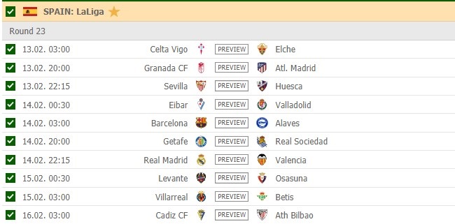 Lịch thi đấu La Liga hôm nay 13/2: Barcelona vs Alaves 2
