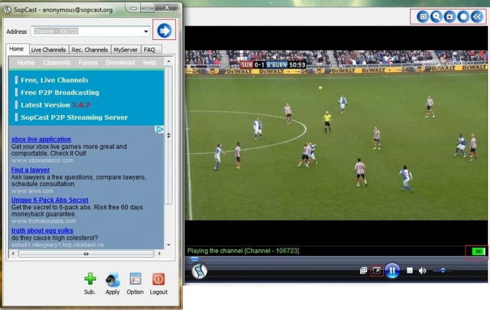 Hướng dẫn chi tiết cách sử dụng Sopcast để xem bóng đá trực tuyến 1
